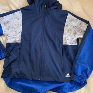 Blue colorblock Adidas Windbreaker